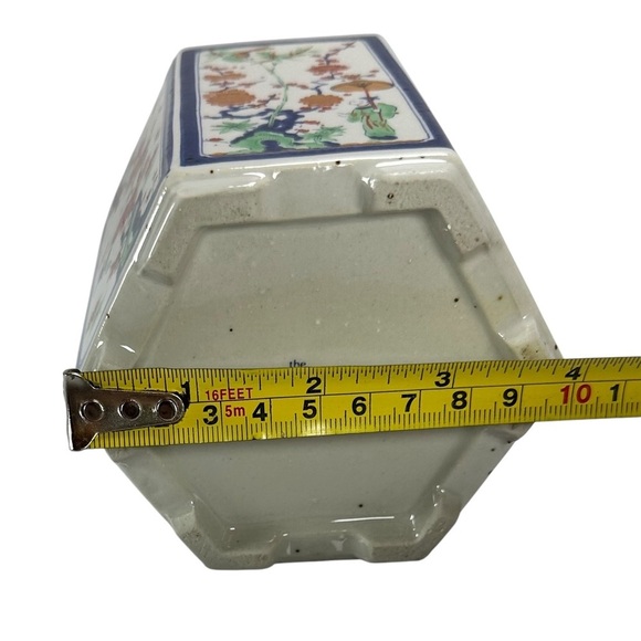 Vintage The Toscany Collection Japan Loose Tea Jar Holder Hexagon Asian Floral - Picture 10 of 10